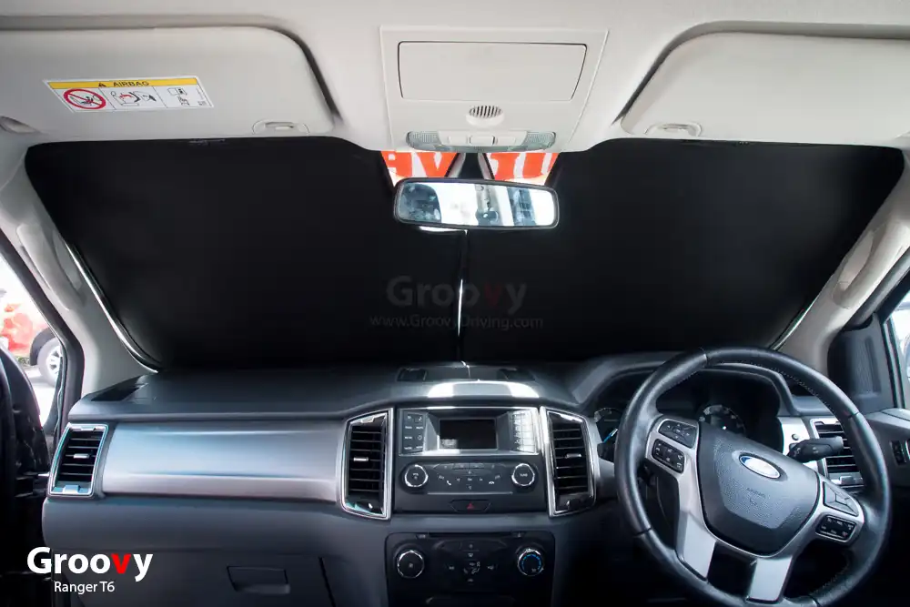 ม่านบังแดดบานกระจกหน้า Ford Ranger T6 ตรงรุ่น