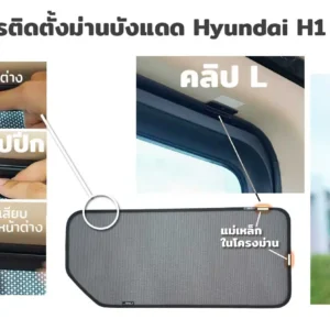 ม่านบังแดดรถยนต์เข้ารูป Hyundai H1,Starex ตรงรุ่น